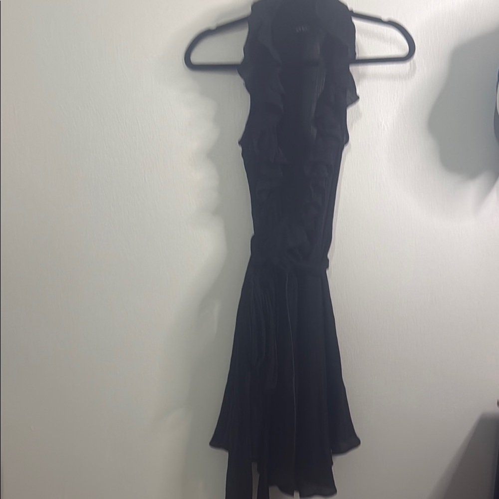 Elegant Black Ruffle Dress